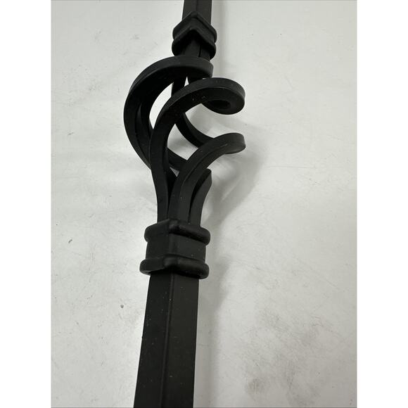 Lot Of 4 Black Wrought Iron Double Twist Basket Pin Top Balusters 44” x 1/2” {C5 - Picture 4 of 16